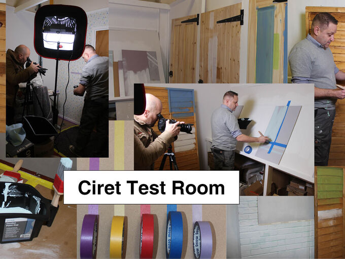 Different images of the Ciret test and training room.